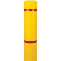 Capuchon en poly&eacute;thyl&egrave;ne pour borne de protection, 4-1/2" dia. x 64" l, Rouge/Jaune St. Lawrence Industrial & Safety Supply