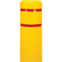 Capuchon en poly&eacute;thyl&egrave;ne pour borne de protection, 6-5/8" dia. x 52" l, Rouge/Jaune St. Lawrence Industrial & Safety Supply