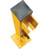 End Post for Light-Duty Guard Rails, Steel, 42" H, Safety Yellow St. Lawrence Industrial & Safety Supply