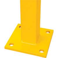 Corner Post for Light-Duty Guard Rails, Steel, 42" H, Safety Yellow St. Lawrence Industrial & Safety Supply