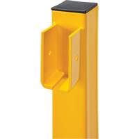 End Post for Light-Duty Guard Rails, Steel, 42" H, Safety Yellow St. Lawrence Industrial & Safety Supply