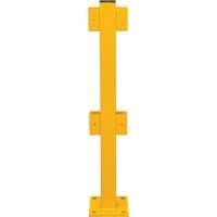 In-Line Post for Light-Duty Guard Rails, Steel, 42" H, Safety Yellow St. Lawrence Industrial & Safety Supply