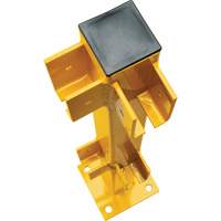 Corner Post for Light-Duty Guard Rails, Steel, 42" H, Safety Yellow St. Lawrence Industrial & Safety Supply