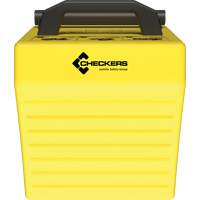 Checkers Safety Heavy-Duty Ultra Class Mining Wheel Chock, HDPE, Yellow, 14-1/2" W x 17-1/2" D x 16" H St. Lawrence Industrial & Safety Supply