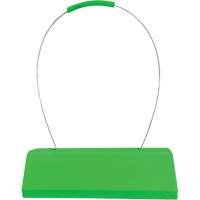 Checkers Safety SafeRay  Aircraft Wheel Chock with Ergonomic Cable Handle, Urethane, Fluorescent Green, 24" W x 8" D x 6" H St. Lawrence Industrial & Safety Supply