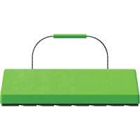 Checkers Safety SafeRay  Aircraft Wheel Chock with Cable Handle & Rubber Pad, Urethane, Fluorescent Green, 24" W x 8" D x 6" H St. Lawrence Industrial & Safety Supply