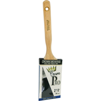 Crown Pro Straight Paint Brush, Bristle, Wood Handle, 2-1/2" Width St. Lawrence Industrial & Safety Supply
