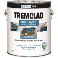 Tremclad&reg; Water-Based Rust Paint, 3.78 L, Gallon, Black St. Lawrence Industrial & Safety Supply