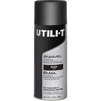 Peinture-&eacute;mail en a&eacute;rosol polyvalent UTILI-T, Noir, Brillant, 10 oz/283 g, Canette a&eacute;rosol St. Lawrence Industrial & Safety Supply