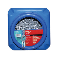 Chaînes galvanis&eacute;es par immersion &agrave; chaud, Acier au carbone, 1/4" x 100' (30,4 m) l, Calibre 30, Charge d'utilisation 1100 lb (0,55 tonne) St. Lawrence Industrial & Safety Supply