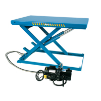 Table &eacute;l&eacute;vatrice &agrave; ciseaux &eacute;lectrique-hydraulique LoProfile, Acier, 32-1/2" lo x 23-1/2" la, Capacit&eacute; 550 lb St. Lawrence Industrial & Safety Supply