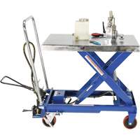 Pneumatic Hydraulic Scissor Lift Table, Steel, 32-1/2" L x 19-3/4" W, 1000 lbs. Cap. St. Lawrence Industrial & Safety Supply