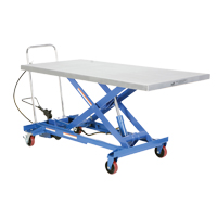Pneumatic Hydraulic Scissor Lift Table, Steel, 63" L x 31-1/2" W, 1000 lbs. Cap. St. Lawrence Industrial & Safety Supply