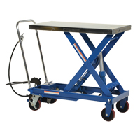 Pneumatic Hydraulic Scissor Lift Table, Steel, 39-1/2" L x 20" W, 1750 lbs. Cap. St. Lawrence Industrial & Safety Supply