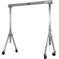 Adjustable Aluminum Gantry Crane, 8' L, 2000 lbs. (1 tons) Capacity St. Lawrence Industrial & Safety Supply