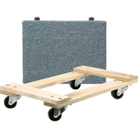 Wood Dollies - Medium-Duty, Polyolefin Wheels, 900 lbs. Capacity, 18" W x 24" D x 7" H St. Lawrence Industrial & Safety Supply