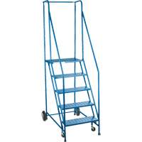 CSA-Certified Rolling Step Ladder, 5 Steps, 22" Step Width, 46" Platform Height, Steel St. Lawrence Industrial & Safety Supply