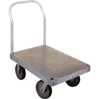 Aluminum Platform Truck, 24" W x 36" L, 2000 lbs. Cap., Rubber Wheels St. Lawrence Industrial & Safety Supply