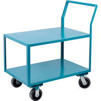 Heavy-Duty Low Profile Shop Carts, 2 Tiers, 18" W x 30" D x 41" H, 2400 lbs. Cap. St. Lawrence Industrial & Safety Supply