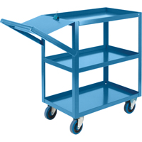 Order Picking Carts, 36" H x 18" W x 46" D, 3 Shelves, 1200 lbs. Capacity St. Lawrence Industrial & Safety Supply