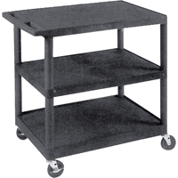 Utility Cart, 3 Tiers, 18" x 34" x 24", 400 lbs. Capacity St. Lawrence Industrial & Safety Supply