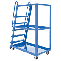 Chariot &agrave; cueillette, Acier, 27-7/8" la x 56-1/8" p, 3 tablettes, Capacit&eacute; 1000 lb St. Lawrence Industrial & Safety Supply