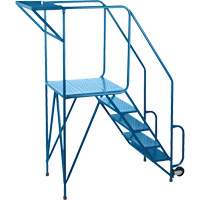 Mechanics/Maintenance Rolling Ladder, Steel, 5 Steps, 47" Platform Height St. Lawrence Industrial & Safety Supply