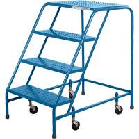 CSA Rolling Step Ladder, 4 Steps, 22" Step Width, 37" Platform Height, Steel St. Lawrence Industrial & Safety Supply