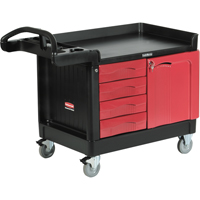 Trademaster Mobile Cabinets & Work Centres, 4 Drawers, 49" L x 26-1/4" W x 38" H, Black St. Lawrence Industrial & Safety Supply