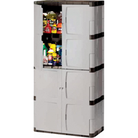 Armoire robuste, Plastique, 3 Tablettes, 72" h x 36" la x 18" P, Mica et charbon St. Lawrence Industrial & Safety Supply
