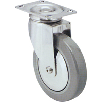 Roulette, Pivotant, 3" (76 mm), Caoutchouc, 125 lb (57 kg) St. Lawrence Industrial & Safety Supply
