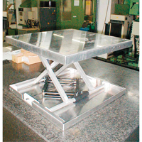 Dessus de table &eacute;l&eacute;vatrice &agrave; ciseaux Lift-Tool, 23" lo x 22" la, Aluminium, Capacit&eacute; 300 lb St. Lawrence Industrial & Safety Supply