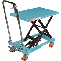 Table &eacute;l&eacute;vatrice robuste &agrave; ciseaux hydraulique, 27-1/2" lo x 17-3/4" la, Acier, Capacit&eacute; 330 lb St. Lawrence Industrial & Safety Supply
