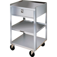 Supports en acier inoxydable pour &eacute;quipement, 300 lb Capacit&eacute;, Acier inoxydable, 16-3/4" x la, 30-1/8" x ha, 18-3/4" p, 1 tirroirs St. Lawrence Industrial & Safety Supply