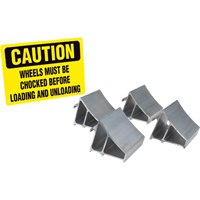 Aluminum Wheel Chock Kit, 7" W x 6" D x 6" H St. Lawrence Industrial & Safety Supply