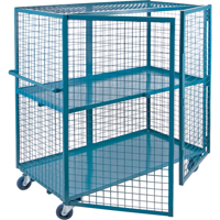 Wire Mesh Truck, 2 Tiers, 39" L x 26" W x 62.5" H, 1200 lbs. Cap. St. Lawrence Industrial & Safety Supply