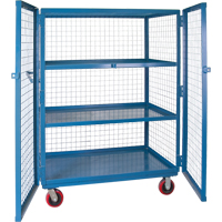 Wire Mesh Truck, 3 Tiers, 51" L x 32" W x 62.5" H, 2400 lbs. Cap. St. Lawrence Industrial & Safety Supply