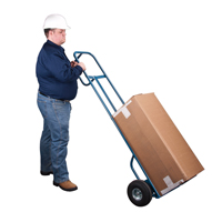 Deluxe Hi-Boy Hand Truck, P-Handle Handle, Steel, 72" Height, 700 lbs. Capacity St. Lawrence Industrial & Safety Supply
