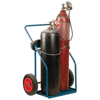 Gas Cylinder Carts, Rubber Wheels, 13" W x 25" L Base, 1000 lbs. St. Lawrence Industrial & Safety Supply