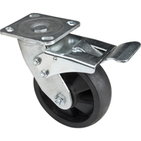 Roulettes haute temp&eacute;rature, Pivotant avec frein, 6" (152,4 mm), Nylon, 880 lb (399 kg) St. Lawrence Industrial & Safety Supply