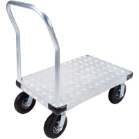 Aluminum Platform Truck, 24" W x 36" L, 1400 lbs. Cap., Pneumatic Wheels St. Lawrence Industrial & Safety Supply