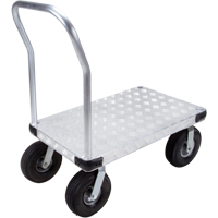 Aluminum Platform Truck, 24" W x 36" L, 1600 lbs. Cap., Pneumatic Wheels St. Lawrence Industrial & Safety Supply