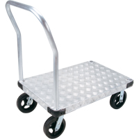 Aluminum Platform Truck, 24" W x 36" L, 2000 lbs. Cap., Mold-on Rubber Wheels St. Lawrence Industrial & Safety Supply