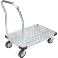 Aluminum Platform Truck, 24" W x 36" L, 3400 lbs. Cap., Polyurethane Wheels St. Lawrence Industrial & Safety Supply
