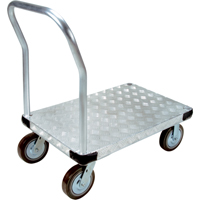 Aluminum Platform Truck, 24" W x 36" L, 4000 lbs. Cap., Polyurethane Wheels St. Lawrence Industrial & Safety Supply