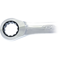 Non-Reversible Long Pattern Ratcheting Combination Wrench, 19 mm, Plain Finish St. Lawrence Industrial & Safety Supply