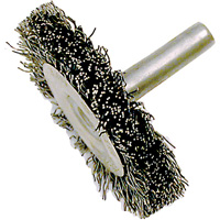 Brosse radiale &agrave; fils cr&ecirc;p&eacute;s mont&eacute; sur mandrin ER200-12, 2", Fils ,012" St. Lawrence Industrial & Safety Supply