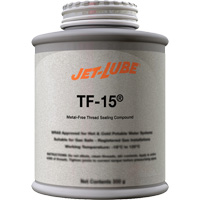 Compos&eacute; d'&eacute;tanch&eacute;it&eacute; sans m&eacute;tal pour raccord filet&eacute; TF-15, Canette &agrave; dessus brosse, 227 ml, -46° C - 315° C/50° F - 600° F St. Lawrence Industrial & Safety Supply