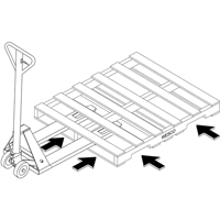 Transpalette hydraulique &agrave; 4 entr&eacute;es, 48" l x 7" la, Capacit&eacute; 4000 lb St. Lawrence Industrial & Safety Supply