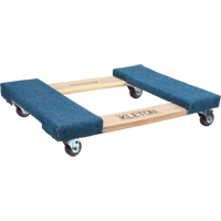 Carpeted Ends Hardwood Dolly, Wood Frame, 18" W x 24" L, 900 lbs. Capacity St. Lawrence Industrial & Safety Supply